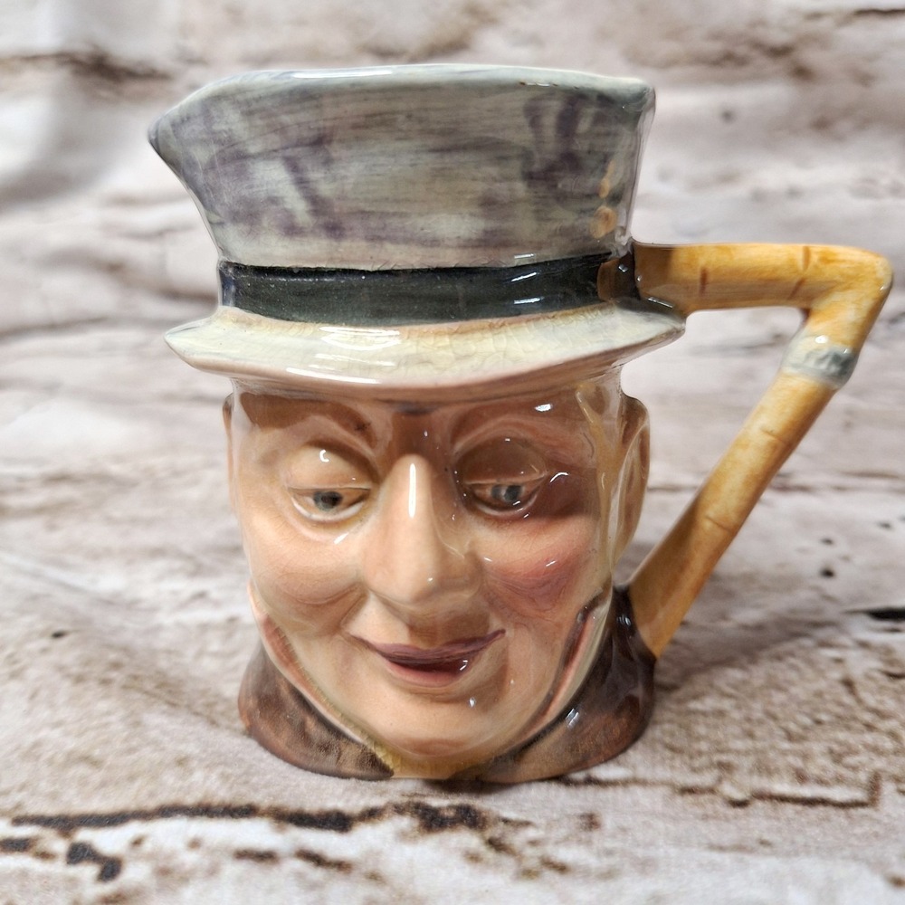 Vintage Beswick Toby Jug Milk Creamer Pitcher Head 674 Made in England 3.5" tall